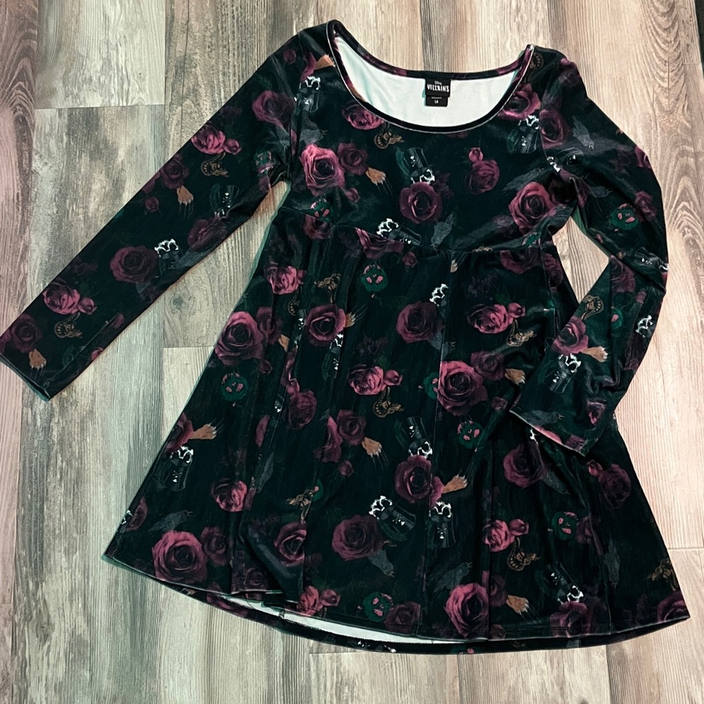 Disney Villains Black and Floral Dress